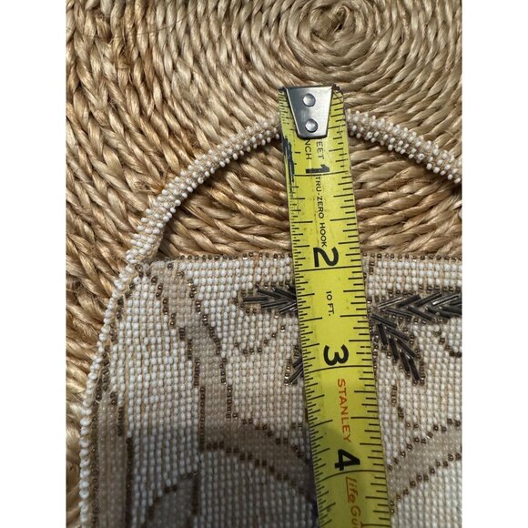 Vintage Beaded Evening Bag With Intricate Design & Handle - Picture 9 of 9